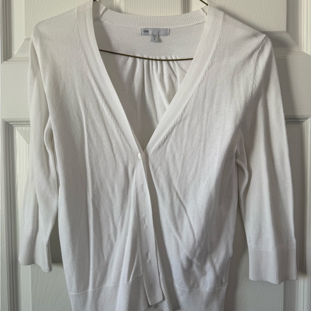 White Button-Up Cardigan